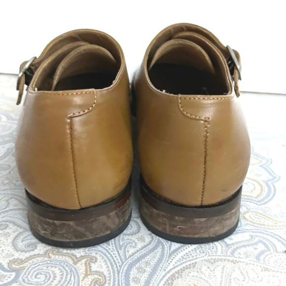 Jack Erwin Brown Leather Double Strap Buckle Monk Dress Shoe Cognac Sz 8D main image 7